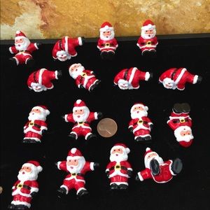 Santa & Elf  VTG Tiny Tiny Cake Toppers